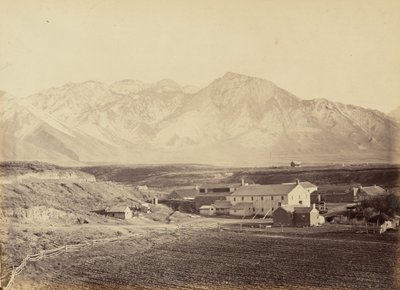 プレート49ブリガム・ヤングの綿織物工場、1869年（写真）。 作： アンドリュー・ジョセフ・ラッセル