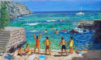 カラ・クララ、マヨルカ、2023年（キャンバスに油彩） 作： Andrew Macara