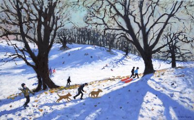 クリスマスの日、カルケ修道院、ダービー、2017年（キャンバスに油彩） 作： Andrew Macara