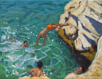 ダイビングや水泳、スキアトス。 2016年 作： Andrew Macara