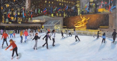 夕方、ロッカーフェラーアイスリンク、ニューヨーク、 作： Andrew Macara