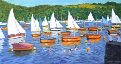 フォーウィー・レガッタ、2025年（キャンバスに油彩） 作： Andrew Macara