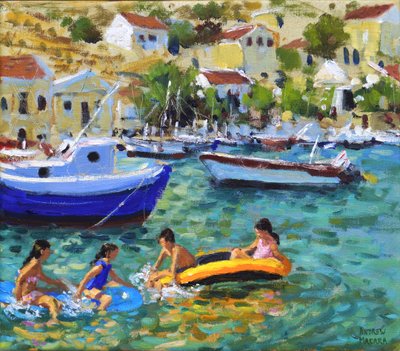 ディンギーで楽しむ、シミ島、ギリシャ 作： Andrew Macara