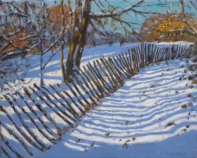 傾いたフェンス、2011年（キャンバスに油彩） 作： Andrew Macara