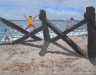 古い桟橋、2010年（キャンバスに油彩） 作： Andrew Macara