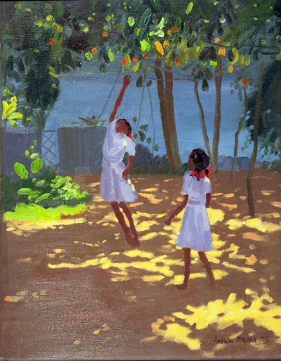 オレンジに手を伸ばす、ベントータ、スリランカ、1998 作： Andrew Macara