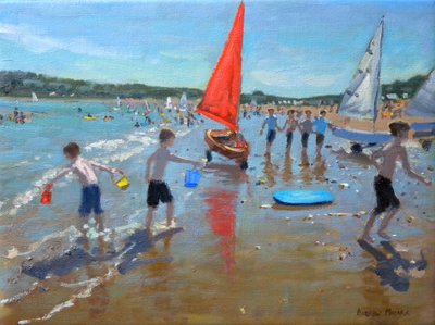 赤い帆、2011年（キャンバスに油彩） 作： Andrew Macara