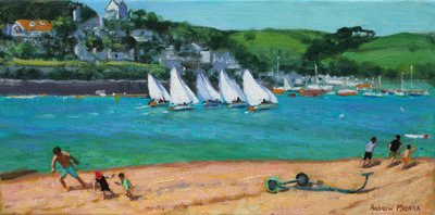 Summer Regatta、Salcombe、2018（キャンバスに油彩） 作： Andrew Macara