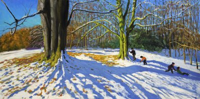 Allestree Parkの頂上、2014年（キャンバスに油彩） 作： Andrew Macara