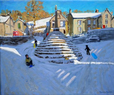 冬、ボンソール村、2014年（キャンバスに油彩） 作： Andrew Macara