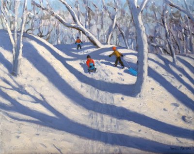 冬、ノッティンガム、ブラムコート、2009年（油彩・キャンバス 作： Andrew Macara