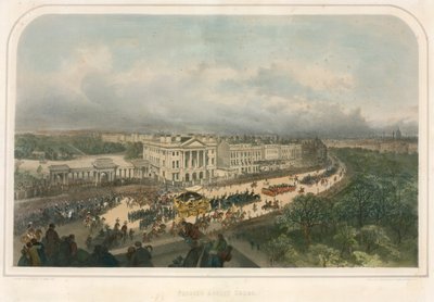 Apsley House、ハイドパークコーナー、ピカデリー、ロンドンを通過するパレード 作： Andrew Maclure