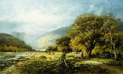 川沿いの散歩、 作： Andrew Melrose