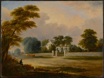 ベルゲンの家屋敷、1830年代 作： Andrew Richardson