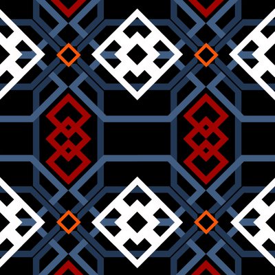アンダルシアの幾何学模様、2018年、デジタル 作： Andrew Watson