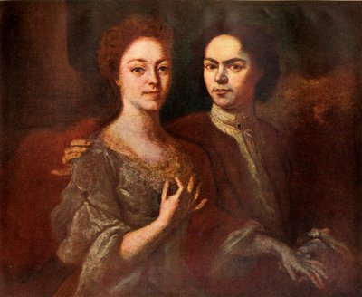 「芸術家とその妻の肖像」、1729年、1939年。 作： Andrey Matveyev