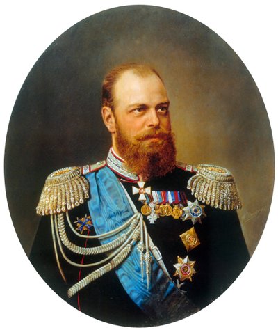 皇帝アレクサンドル3世の肖像、1845-1894年、19世紀。 作： Andrey Nikolayevich Shilder
