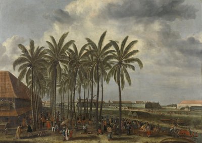バタビアの城、1661年 作： Andries Beeckman