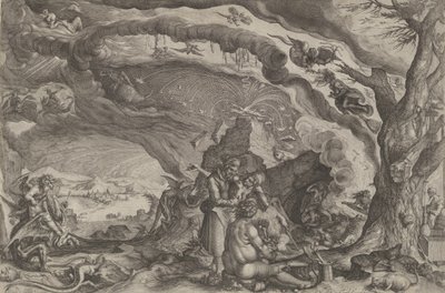 安息日の準備をする魔女、カリフォルニア州。 1610年。 作： Andries Stock