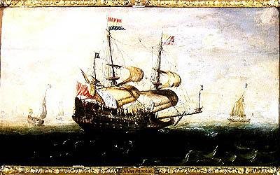 オランダ軍艦 作： Andries van Eertvelt