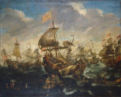 1620年代の1573年5月26日のハーレムマーメールの戦い 作： Andries van Eertvelt