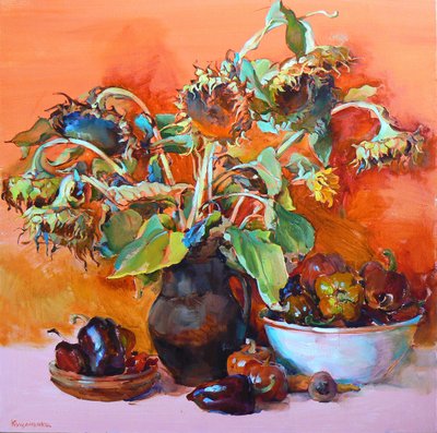 秋の収穫の静物画 作： Andrii Kutsachenko
