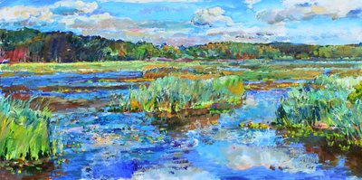 生き生きとした湿原の風景 作： Andrii Kutsachenko