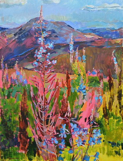色鮮やかな山の花 作： Andrii Kutsachenko
