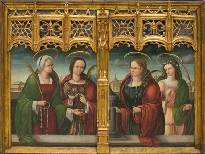 聖女アポロニア、ルーシー、バルバラともう一人の聖殉教者 作： アンドレス・ド・メルガル