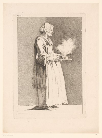 食事をする女性の似顔絵 J. サリー (シリーズ タイトル) の似顔絵 Requeil de caricatures dessinées Par J. Saly et Gravées par A.L. Lalive D.J. (シリーズタイトル) 作： Ange Laurent de, marquis de Rémoville Lalive