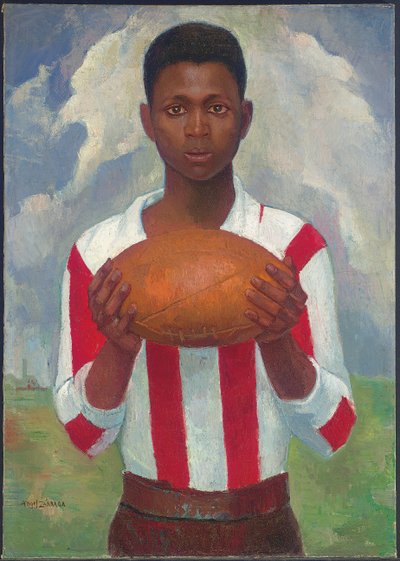 ラグビー選手の肖像、1925年頃（キャンバスに油彩） 作： Ángel Zárraga
