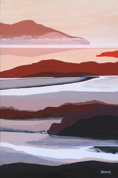 抽象的な層状の風景 作： 