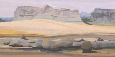 砂漠の岩層 作： 