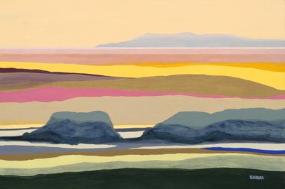 重なり合う砂漠の地平線 作： 