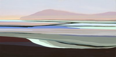淡い色調の抽象的な風景 作： 