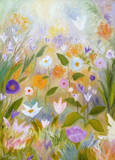 夢のような花畑 作： Angeles M. Pomata