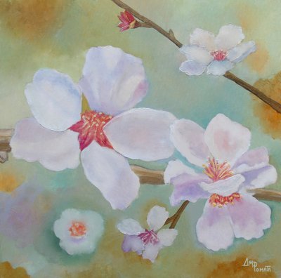 優しい春の花 作： Angeles M. Pomata