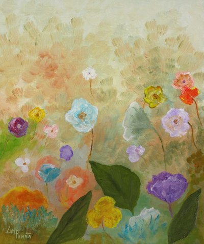 幻想的な花畑 作： Angeles M. Pomata