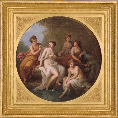 ダイアナと彼女のニンフ入浴 作： Angelica Kauffmann
