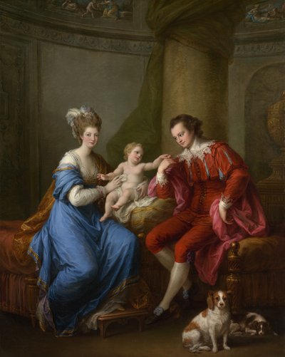 エドワードスミススタンレー1752-1834、ダービーの12番目の伯爵、彼の最初の妻とその息子、c1776。 作： Angelica Kauffmann
