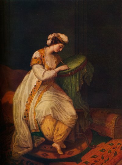 モーニングアミューズメント、c1784 作： Angelica Kauffmann
