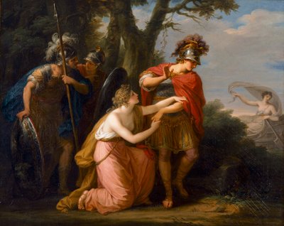 リナルドとアルミーダ (キャンバスに油彩) 作： Angelica Kauffman