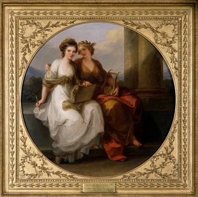 O Artista no Personagem do Design (óleo sobre tela) 作： Angelica Kauffman