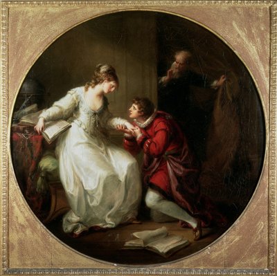 アベラールはヘロワーズの手を懇願する 作： Angelica Kauffmann