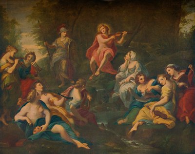 アポロとミューズ、1772年 作： Angelica Kauffmann