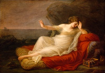テセウスがナクソスで放棄したアリアドネ、1774 作： Angelica Kauffmann