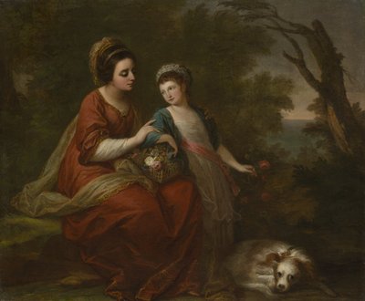 ヒュー・モーガン夫人と娘、1771年頃（キャンバスに油彩） 作： Angelica Kauffmann