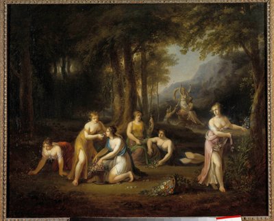プロセルピナを取り除くプルート アンジェリカ・カウフマン（1740-1807）の絵画 18世紀。薄暗い 0,40 x 0,56 m ツアーズ美術館 作： Angelica Kauffmann
