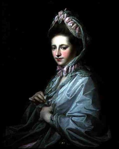 アン・ミラーの肖像」（油彩・キャンバス） 作： Angelica Kauffmann