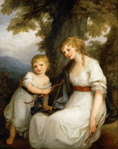 ポール・バーバラ・ジュリアーネ・フォン・クルーデナーの肖像1764-1824息子のポールと 作： Angelica Kauffmann
